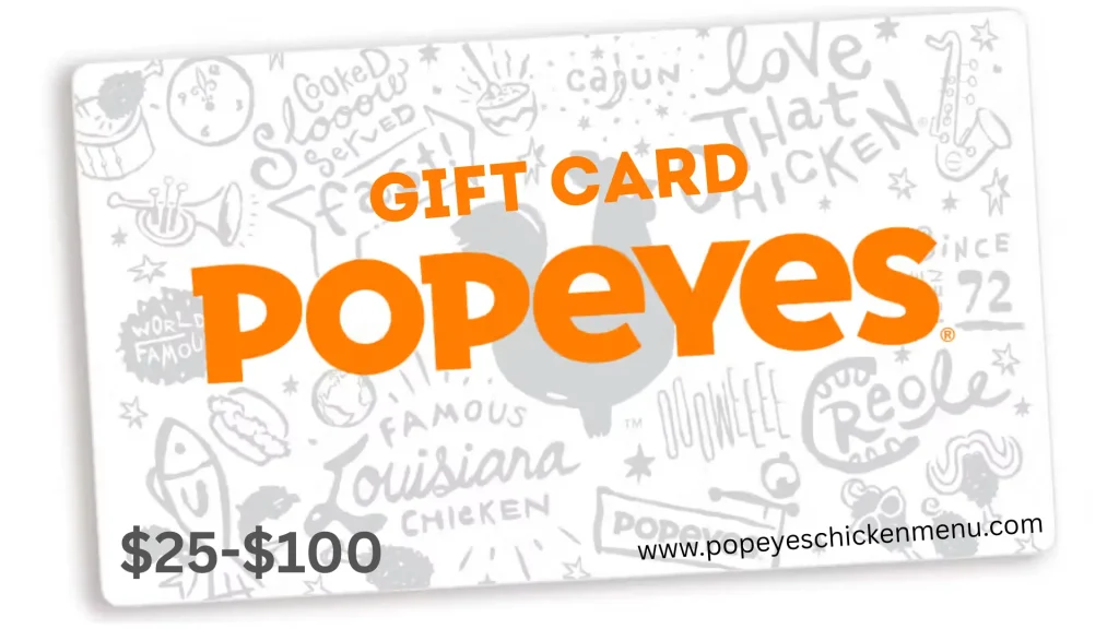 Popeyes Gift Card $25-$100 2025